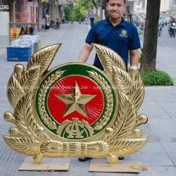 Huy Hiệu Ngành Công An Nhân Dân Bằng Đồng Khổ 1m4 x 1m2