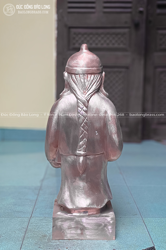 Đúc Tượng Quản Gia Trần Văn Sẩm Phán Bằng Đồng Đỏ Cao 61Cm
