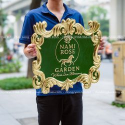 Logo biển hiệu bằng đồng kích thước 50cm theo yêu cầu