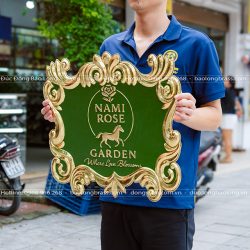 Logo biển hiệu bằng đồng kích thước 50cm theo yêu cầu