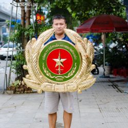 LOGO Công Ty Cổ Phần An Ninh Miền Bắc Bằng Đồng Vàng 90Cm