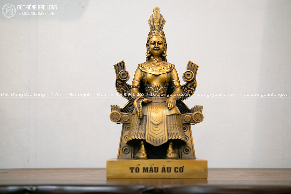 Tượng Âu Cơ Bằng Đồng Cao 28Cm