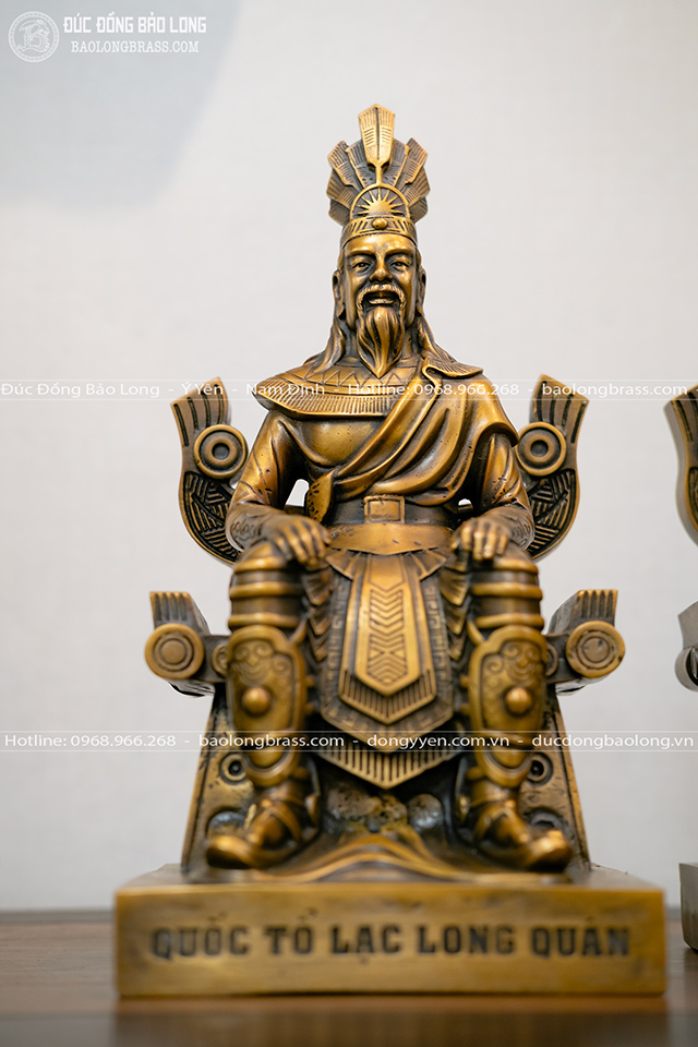 Tượng Lạc Long Quân Bằng Đồng Cao 28Cm