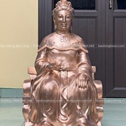 Tượng Linh Sơn Thánh Mẫu bằng đồng đỏ cao 61cm