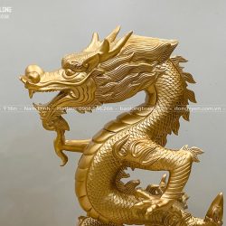 Tượng Long Quy (Rồng Cưỡi Rùa) bằng đồng đỏ cao 61cm