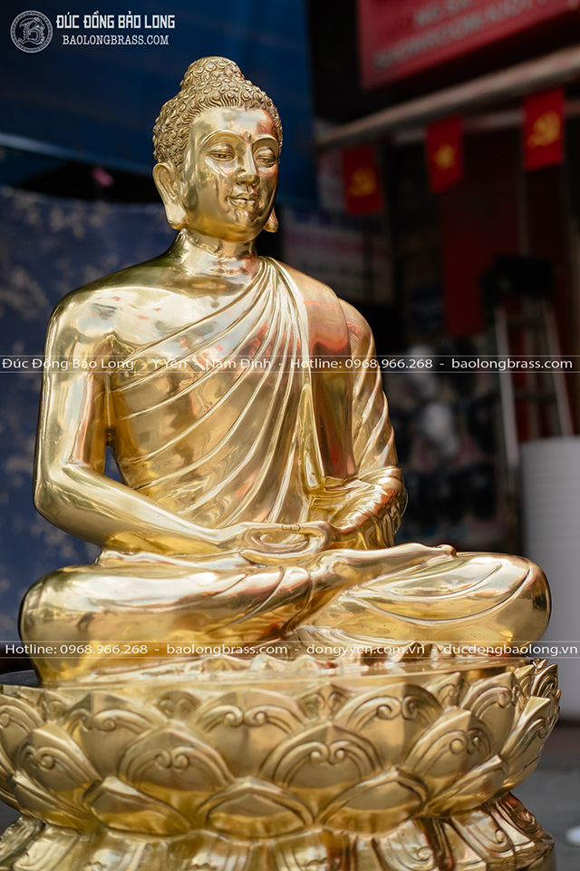 Tượng Phật Thích Ca bằng đồng catut cao 62cm