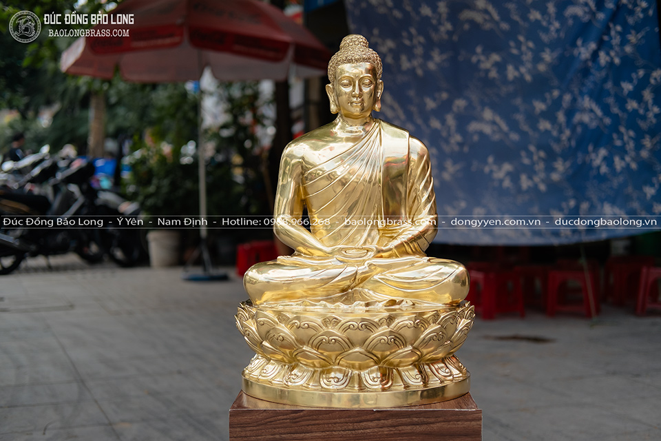 Tượng Phật Thích Ca Bằng Đồng Catut Cao 62Cm