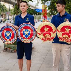 Logo Quốc Huy, Huy Hiệu Cỡ Nhỏ Bằng Đồng ĐK 40Cm