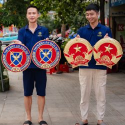 Logo Quốc Huy, Huy Hiệu Cỡ Nhỏ Bằng Đồng ĐK 40Cm