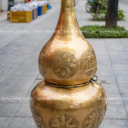 Hồ lô bát quái bằng đồng 1m35 gò thủ công