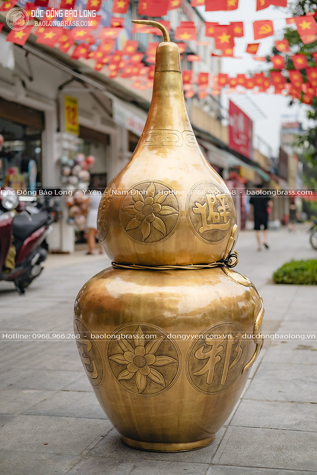 Hồ Lô Bát Quái Bằng Đồng 1m35 Gò Thủ Công