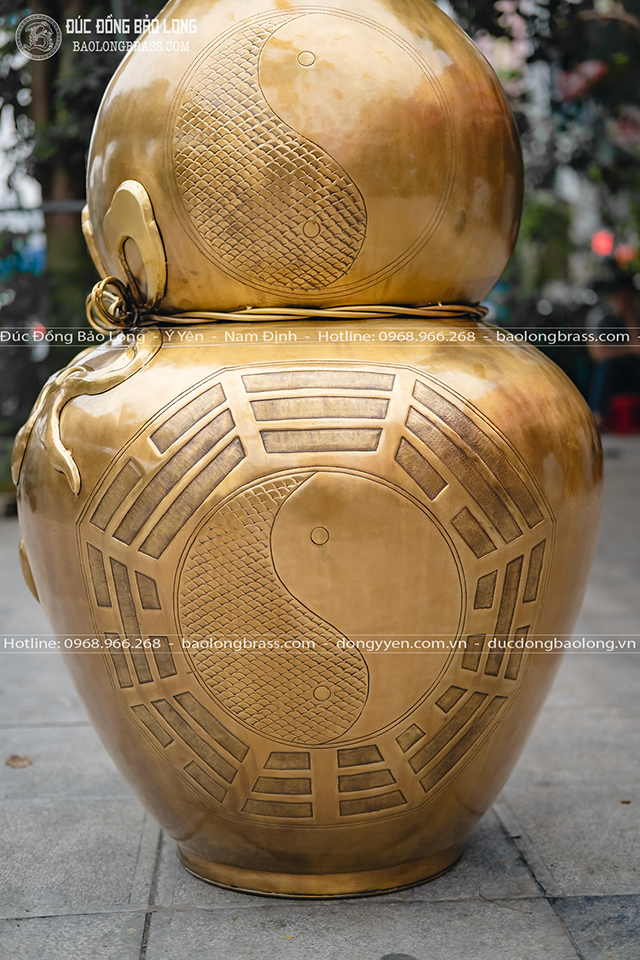 Hồ Lô Bát Quái Bằng Đồng 1m35 Gò Thủ Công