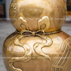 Hồ lô bát quái bằng đồng 1m35 gò thủ công