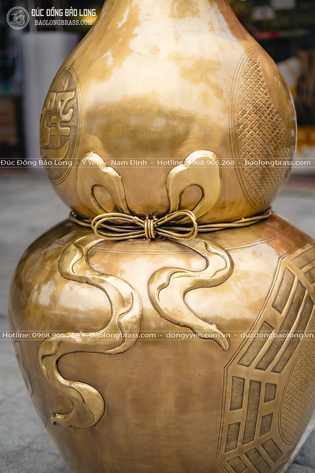 Hồ Lô Bát Quái Bằng Đồng 1m35 Gò Thủ Công