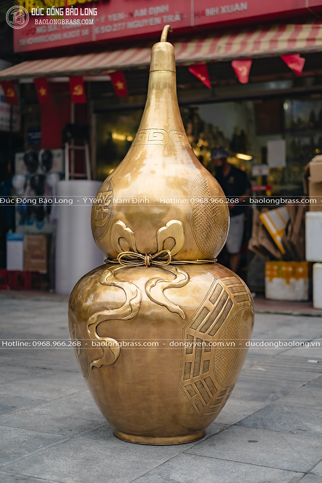 Hồ Lô Bát Quái Bằng Đồng 1m35 Gò Thủ Công