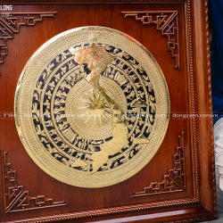 mặt trống đồng ĐK 50Cm khung gỗ khổ 81cm