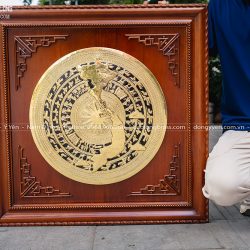 mặt trống đồng ĐK 50Cm khung gỗ khổ 81cm