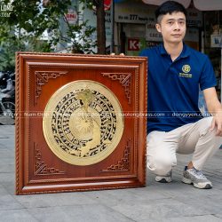 mặt trống đồng ĐK 50Cm khung gỗ khổ 81cm