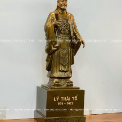 Tượng Vua Lý Thái Tổ Bằng Đồng Đỏ Cao 89Cm
