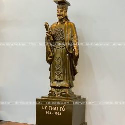 Tượng Vua Lý Thái Tổ Bằng Đồng Đỏ Cao 89Cm