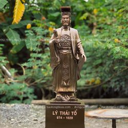 Tượng Vua Lý Thái Tổ Bằng Đồng Đỏ Cao 89Cm