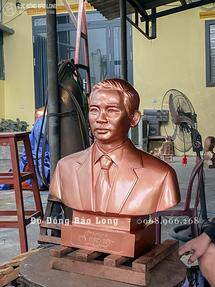 Tượng Đồng Chân Dung Tổng Bí Thư Hà Huy Tập Cao 61Cm