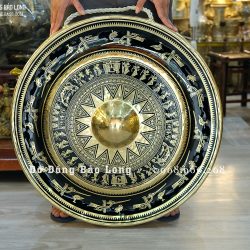 Chiêng Đồng ĐK 70Cm Ám Hoa Văn Trống Đồng