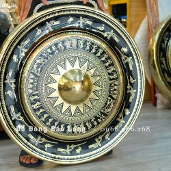Chiêng Đồng ĐK 70Cm Ám Hoa Văn Trống Đồng