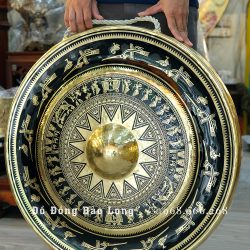 Chiêng Đồng ĐK 70cm ám hoa văn trống đồng