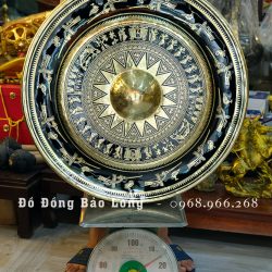 Chiêng Đồng ĐK 70cm ám hoa văn trống đồng