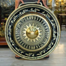 Chiêng Đồng ĐK 70Cm Ám Hoa Văn Trống Đồng