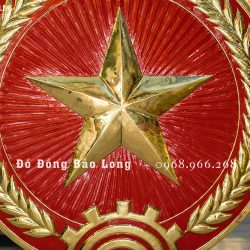 Huy Hiệu Quân Đội bằng đồng vàng đường kính 1m2