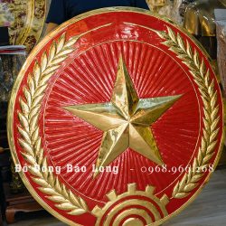 Huy Hiệu Quân Đội bằng đồng vàng đường kính 1m2