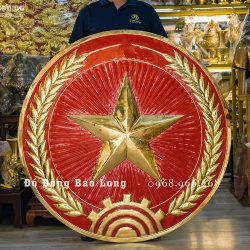 Huy Hiệu Quân Đội Bằng Đồng Vàng ĐK 1m2