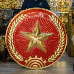 Huy Hiệu Quân Đội Bằng Đồng Vàng ĐK 1m2