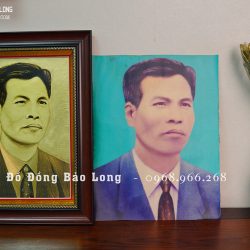 Tranh Khắc Chân Dung Ông Bà Bằng Đồng Khổ 37cm x 45cm