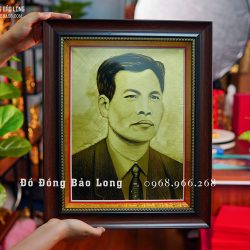 Tranh Khắc Chân Dung Ông Bà Bằng Đồng Khổ 37cm x 45cm