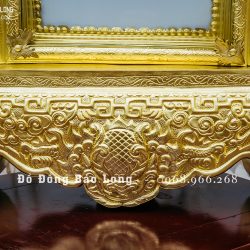 Khung ảnh thờ bằng đồng vàng cao 53cm