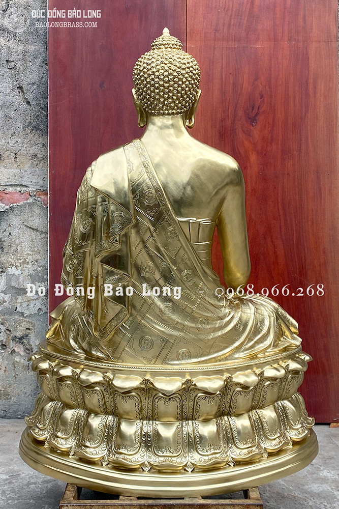 Tượng Phật Thích Ca Xúc Địa Ấn Bằng Đồng Catut Cao 1m