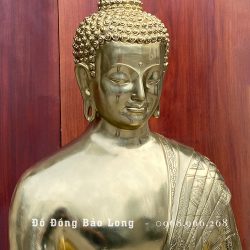 Tượng Phật Thích Ca Xúc Địa Ấn Bằng Đồng Catut Cao 1m