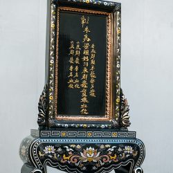 Bài Vị Đúc Nổi Chữ Theo Yêu Cầu Bằng Đồng Khảm Ngũ Sắc Cao 50Cm