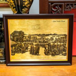 Tranh Khắc Phố Hiến Xưa Bằng Đồng Khổ 70cm x 90cm