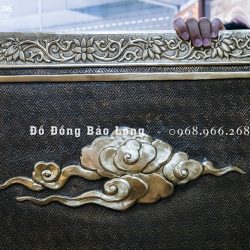 Tranh Hoa Sen Chữ Phúc Khung Liền Đồng Khổ 1m97 x 1m60