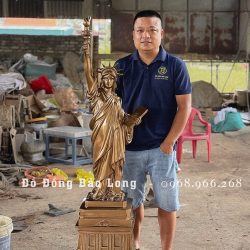 Tượng Nữ Thần Tự Do Bằng Đồng Đỏ Cao 1m55
