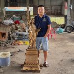 Tượng Nữ Thần Tự Do Bằng Đồng Đỏ Cao 1m55