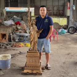 Tượng Nữ Thần Tự Do Bằng Đồng Đỏ Cao 1m55